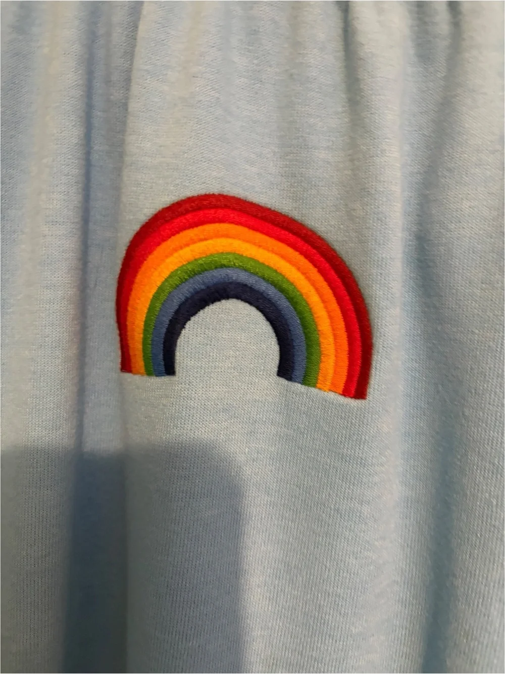#1806 Aviator Nation RAINBOW EMBROIDERY RELAXED CREW SWEATSHIRT & Pant Set XL